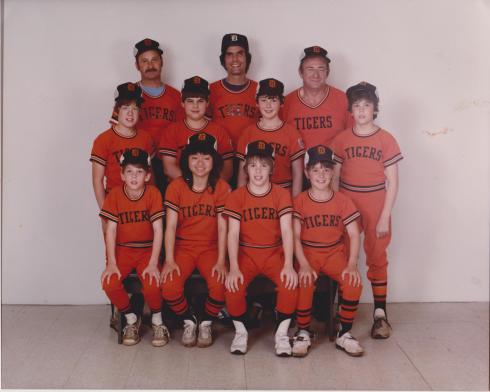 My dad (top center) and the Tigers, Torrington Little League, 1983